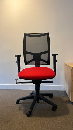 Fauteuil de bureau Sitland rouge - face