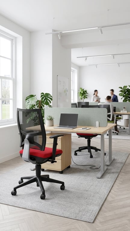 Fauteuil de bureau Sitland rouge