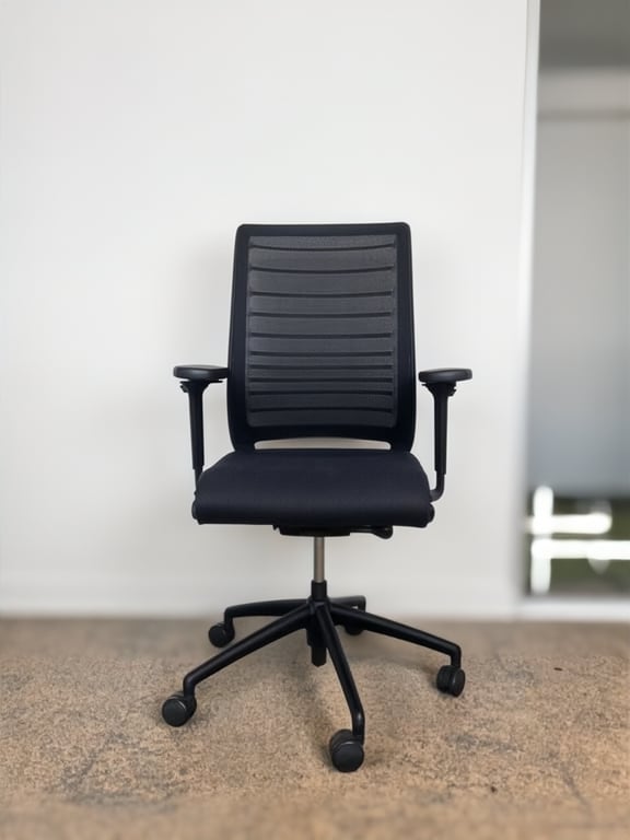 Fauteuil ergonomique Interstuhl résille noir - face