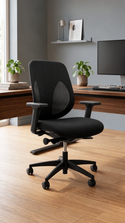 Fauteuil Giroflex avec accoudoirs résille tissu