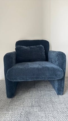 Fauteuil Sklum Jeison Bleu - face