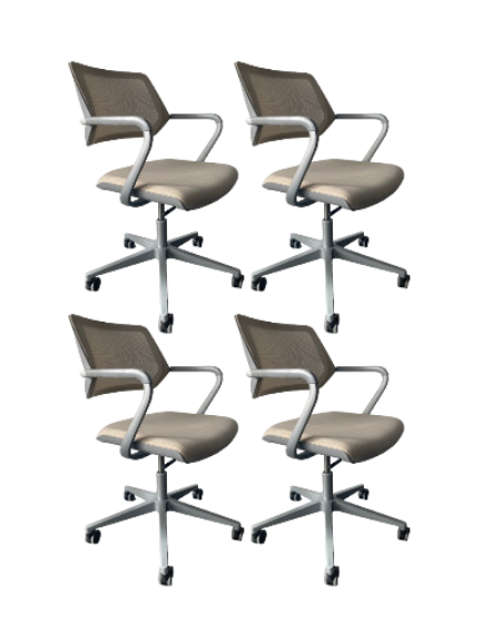 Steelcase - 4 Fauteuils de conférence Qivi beige