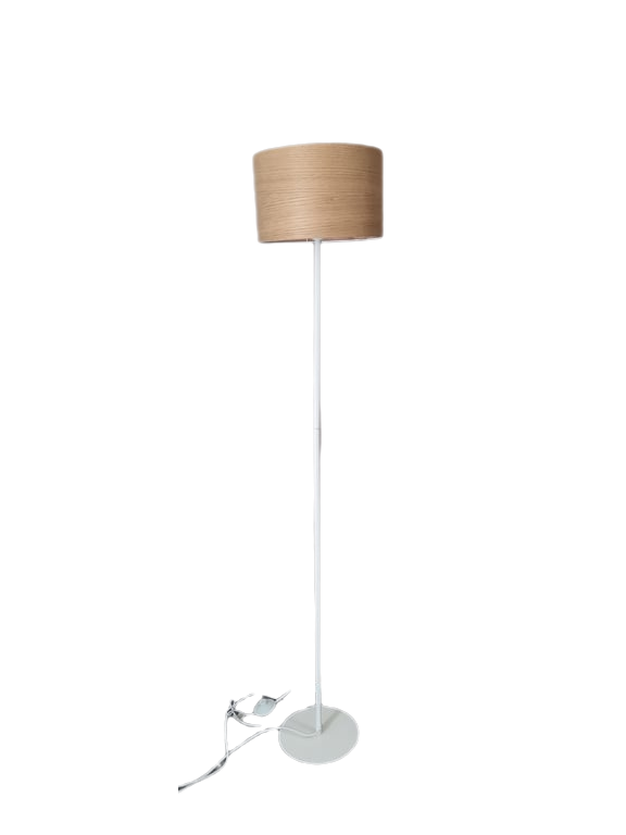 Luminaire sur pied en métal blanc