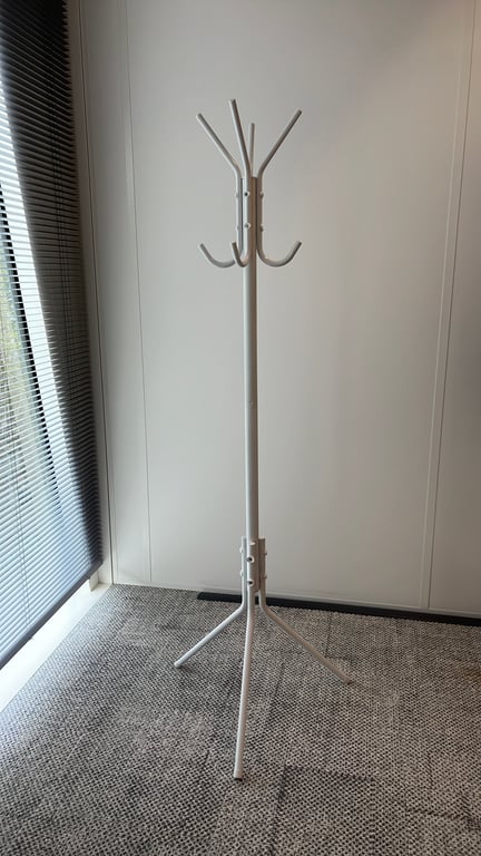 Porte-manteau en métal blanc - face