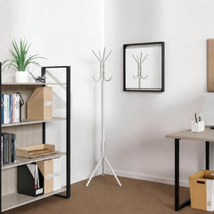Porte-manteau en métal blanc