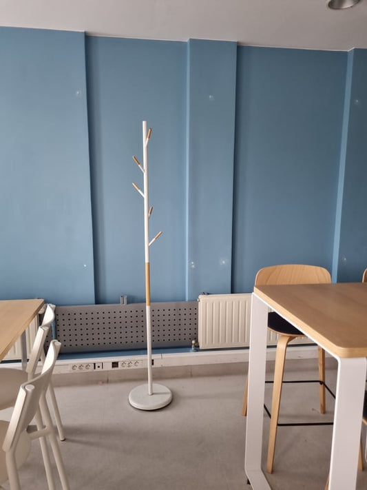 Porte-manteau en métal blanc 178 cm - ambiance
