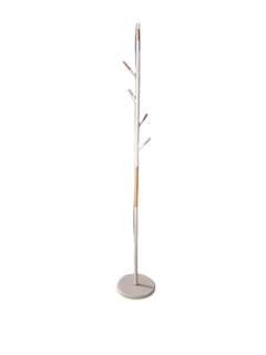 Porte-manteau en métal blanc 178 cm - 3-4