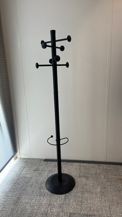 Porte-manteau en métal noir - face