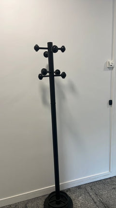 Porte-manteau métal noir 180 cm - face