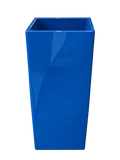 Pot de fleur en métal bleu