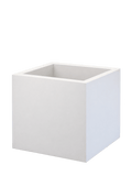Pot de fleur en métal blanc