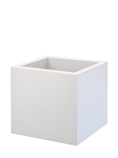 Pot de fleur en métal blanc