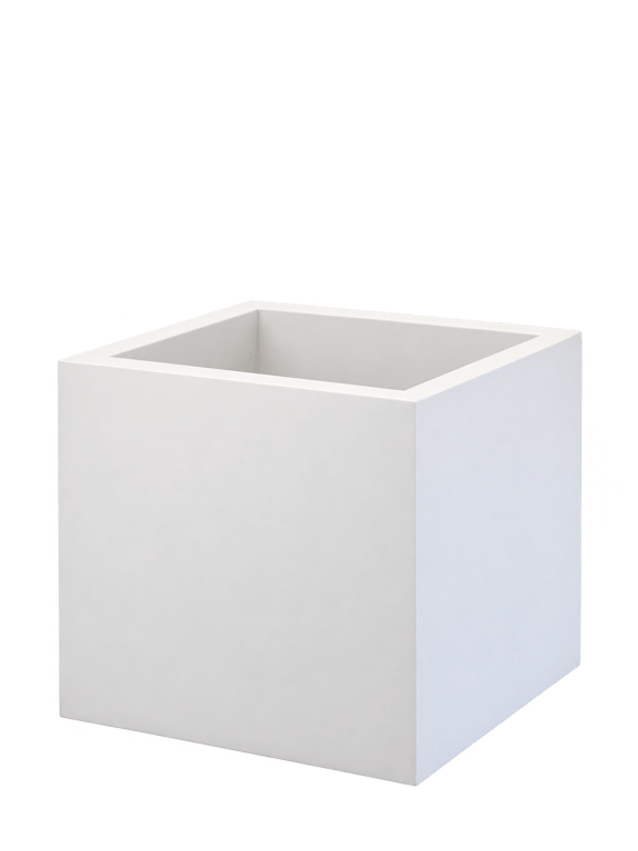 Pot de fleur en métal blanc