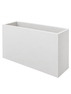 Pot de fleur en métal blanc