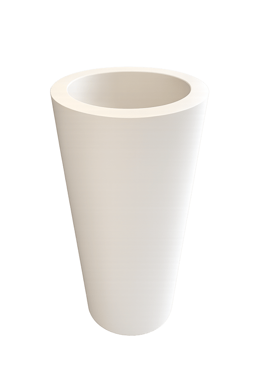 Pot de fleur en plastique blanc