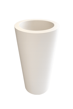 Pot de fleur en plastique blanc
