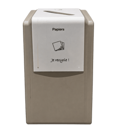 Poubelle en plastique blanche