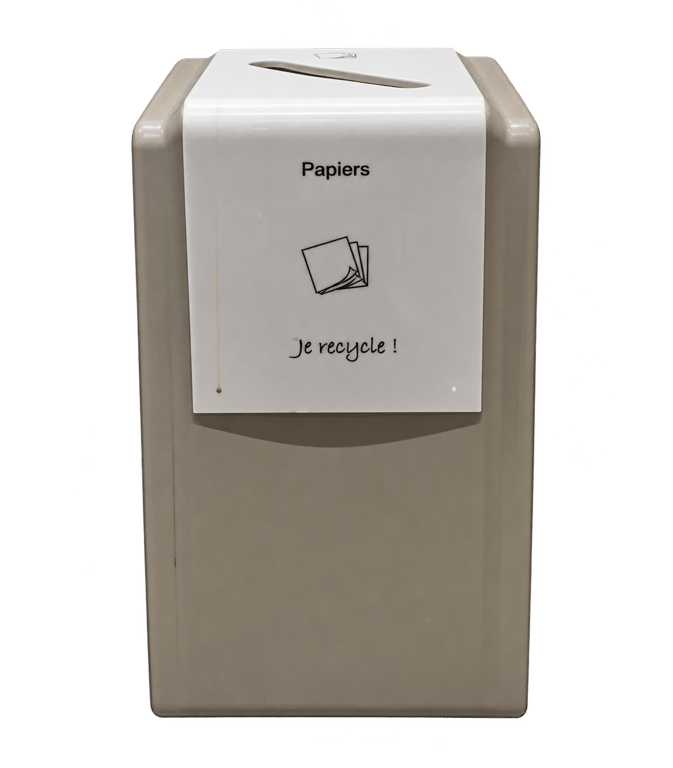 Poubelle en plastique blanche