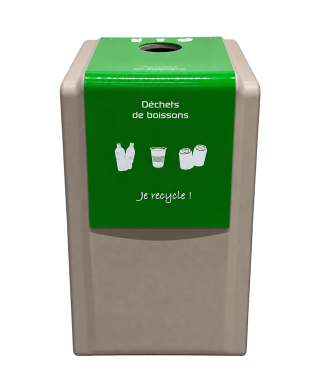 Poubelle en plastique verte