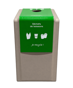 Poubelle en plastique verte