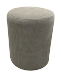 Pouf en Velours Gris 36x36x43