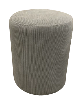 Pouf en Velours Gris 36x36x43