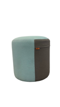Pouf Pattio Cyl Bleu clair et Gris