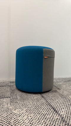 Pouf Pattio Cyl Bleu et Gris - 3-4
