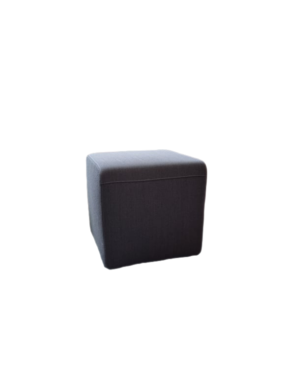 Pouf Steelcase tissu gris 43x43x43 cm
