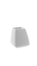 Pot de fleurs plastique blanc