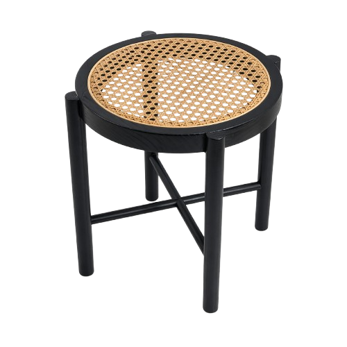 Tabouret rétro webbing stool black par Hk living