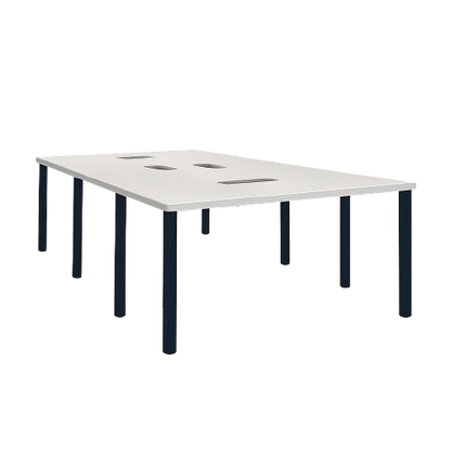 Table de réunion rectangulaire avec top access et goulotte