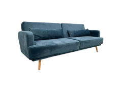 Canapé 4 places velour - Canapé rectangulaire avec accoudoirs en velour