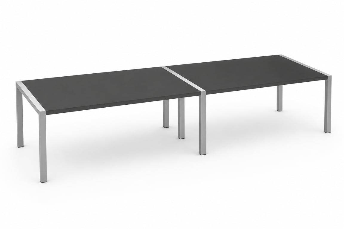 Table de réunion 330x90 Bois et métal