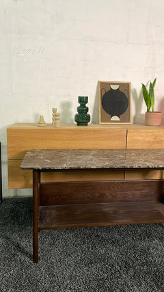Table basse rectangulaire 120x45 marbre Emperador - Wendelbo Collect - ambiance