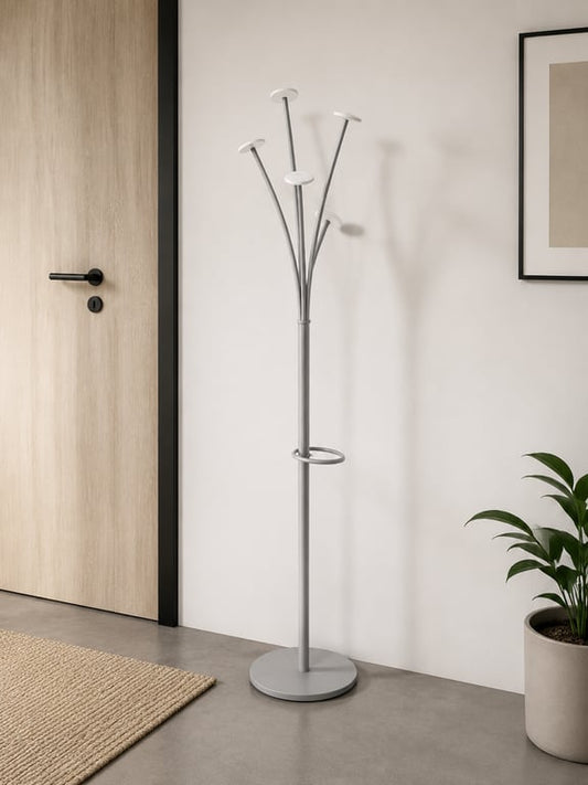 Porte-manteaux en plastique gris