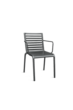 Chaise extérieure métal Noir