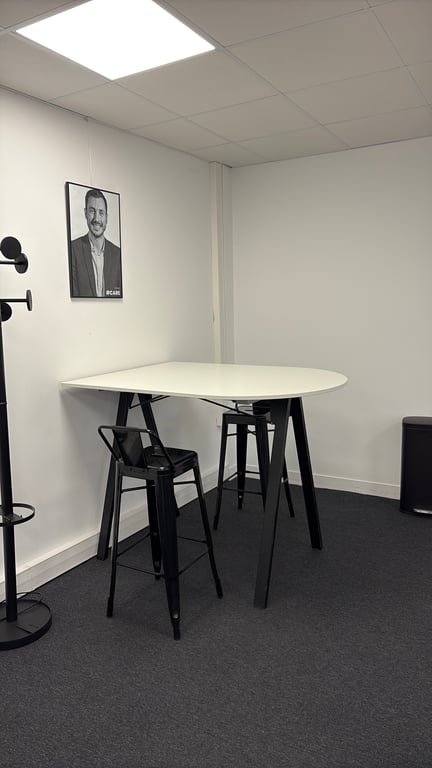 Table haute 140x100 Blanc et Noir - 3-4