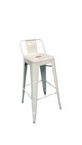 Tabouret haut Tolix métal blanc