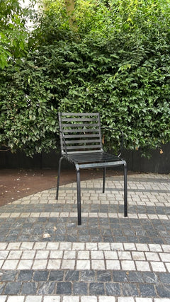 Chaise extérieure métal Noir - 3-4