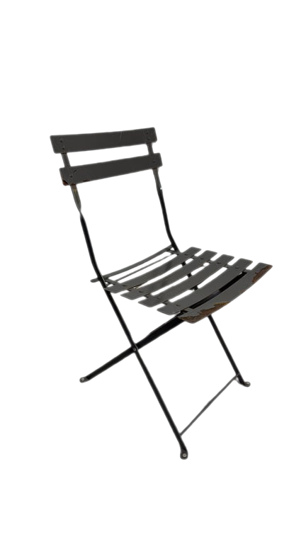 Chaise d'extérieur en métal Noire