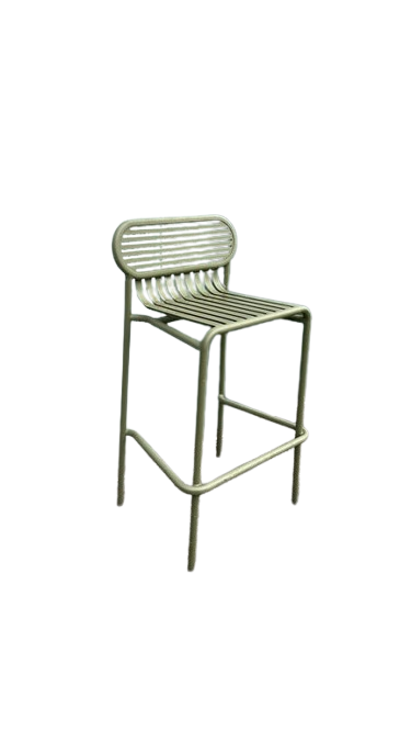 Chaise haute empilable en métal "Green House"
