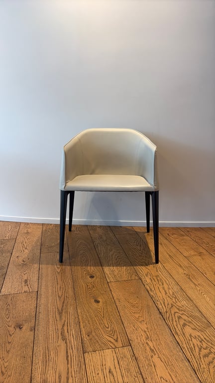 Chaise de réunion en cuir avec accoudoirs