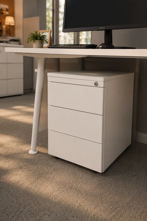 Caisson 3 tiroirs blanc