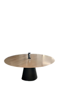 Table ronde de réunion 180x180 avec prises