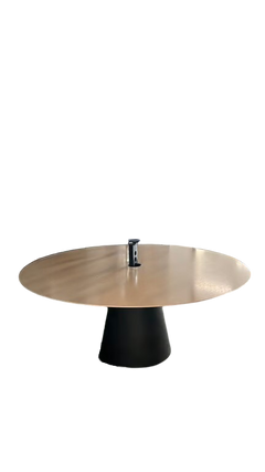 Table ronde de réunion 180x180 avec prises