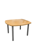Table polyvalente 110x110 brun-rouge