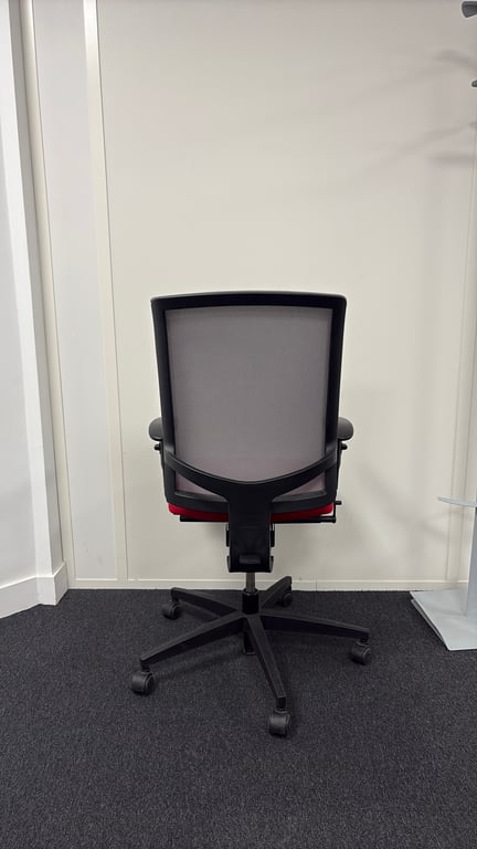 Fauteuil de bureau Rouge et gris - 3-4