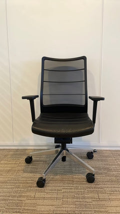 Fauteuil de bureau Interstuhl - Airpad en cuir / métal