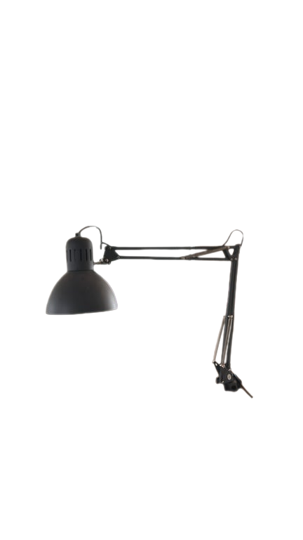 Lampe de bureau en métal gris